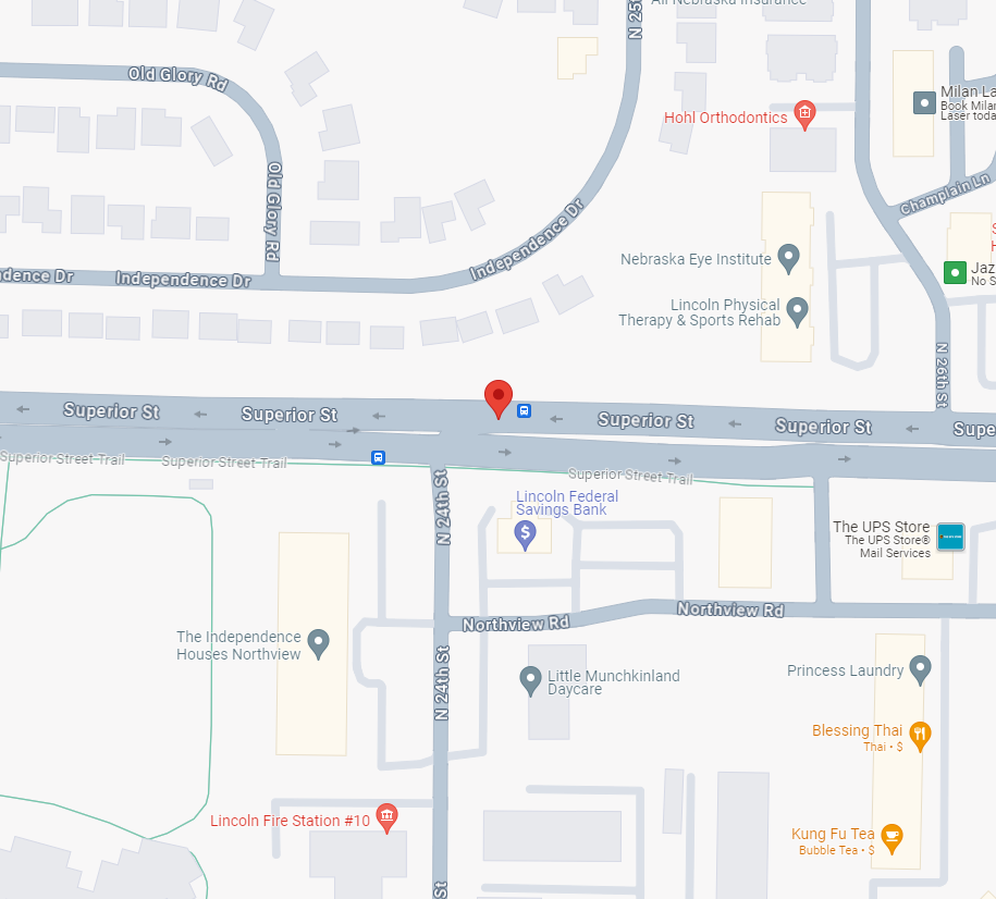 Northview lots pin on Google Maps