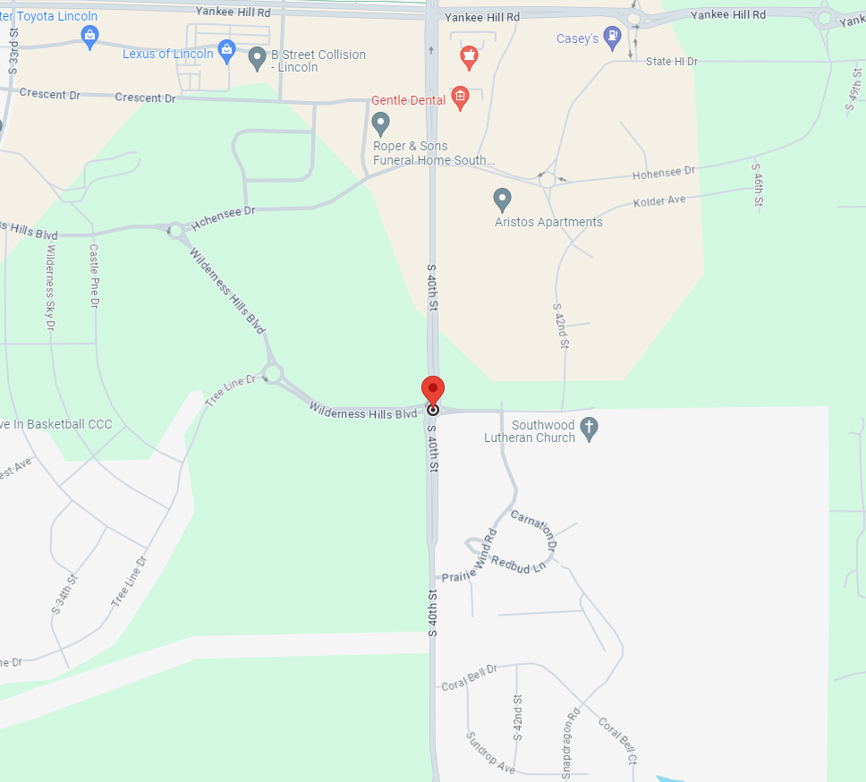 Wilderness Commons lots pin on Google Maps