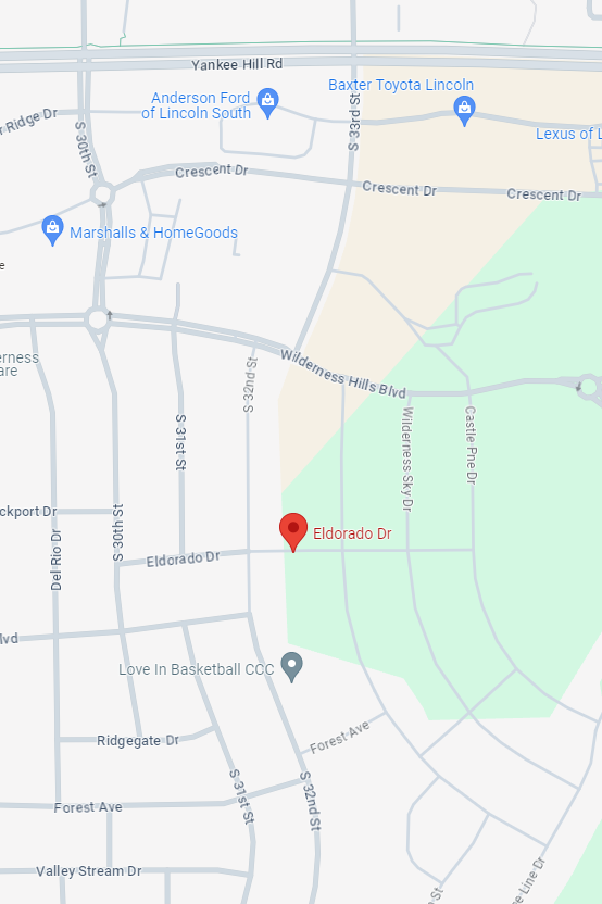 Wilderness Hills lots pin on Google Maps